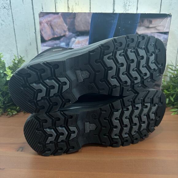 Khombu Men's Summit Black Leather Hiking Boots Size 12 - Picture 9 of 10